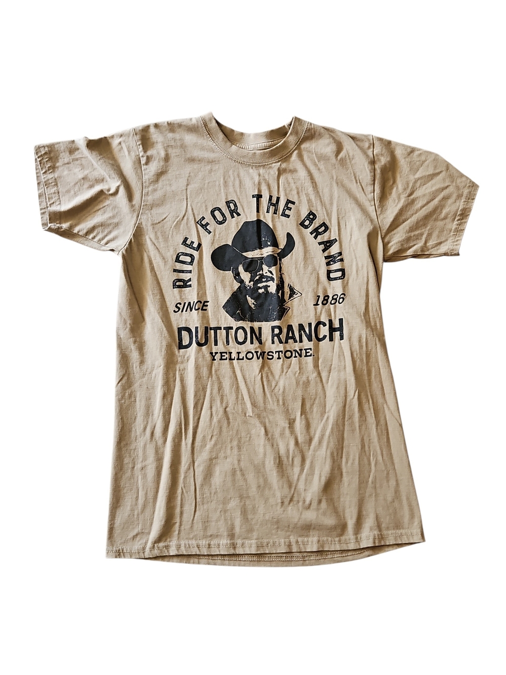 Yellowstone Women's Graphic Tee Tan Rip Dutton Ranch Size Medium